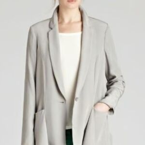Reiss Lissy  Light Gray Women's Blazer Medium One Button Loose Fitting